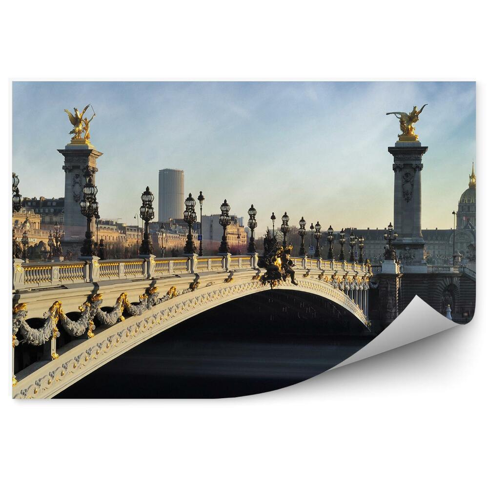 Fototapeta most Aleksandra III Paryż niebo Sekwana