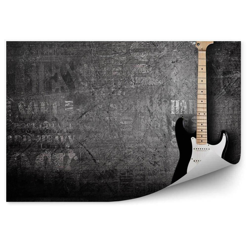 Fototapeta Gitara elektryczna instrument muzyka szare tło