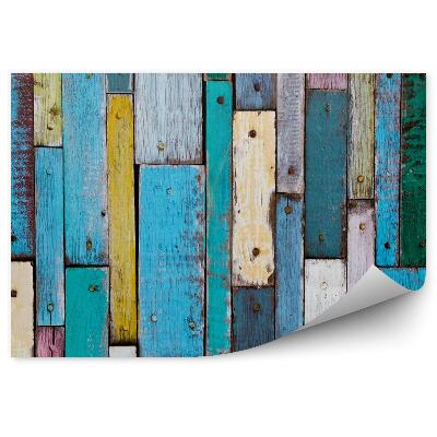 Fototapeta Dekoracyjne i kolorowe deski z drewna