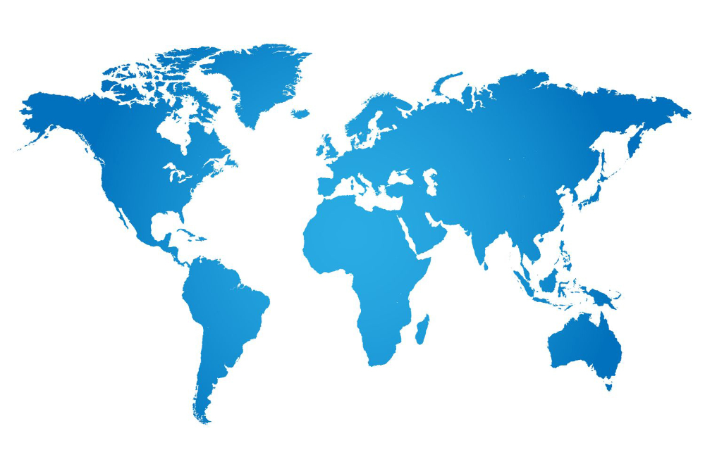 Fototapety Niebieska mapa świata