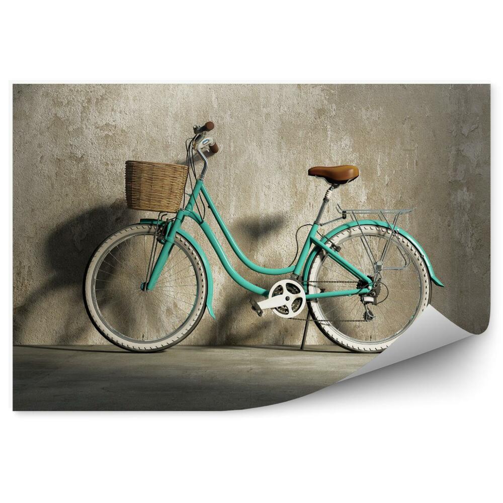 Fototapeta Miętowy zielony rower miejski
