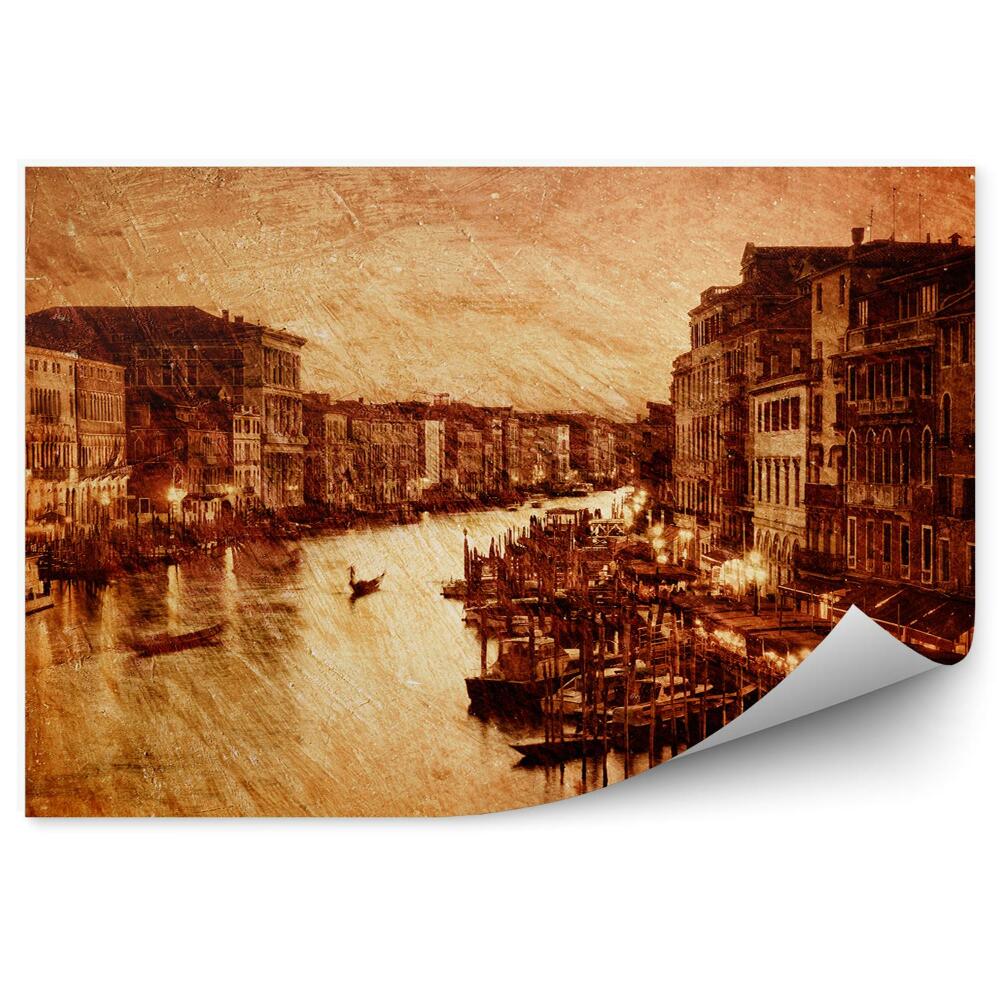 Fototapeta na ścianę kanał Grande Wenecja retro Włochy