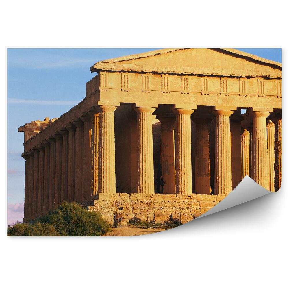 Okleina na ścianę Ateny świątynia zabytek kolumny