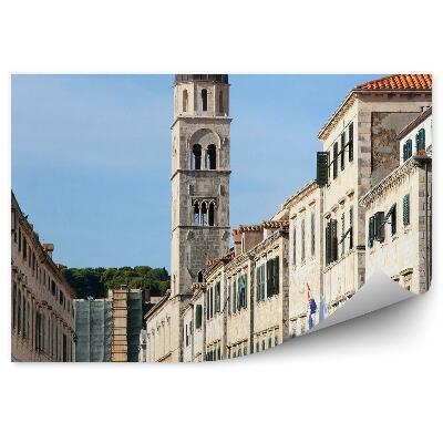 Fototapeta Chorwacja budynki flagi niebo wieża