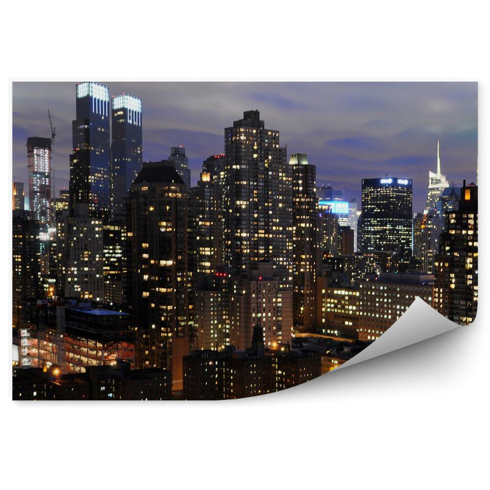 Fototapeta Manhattan wieżowce światła Nowy Jork widok