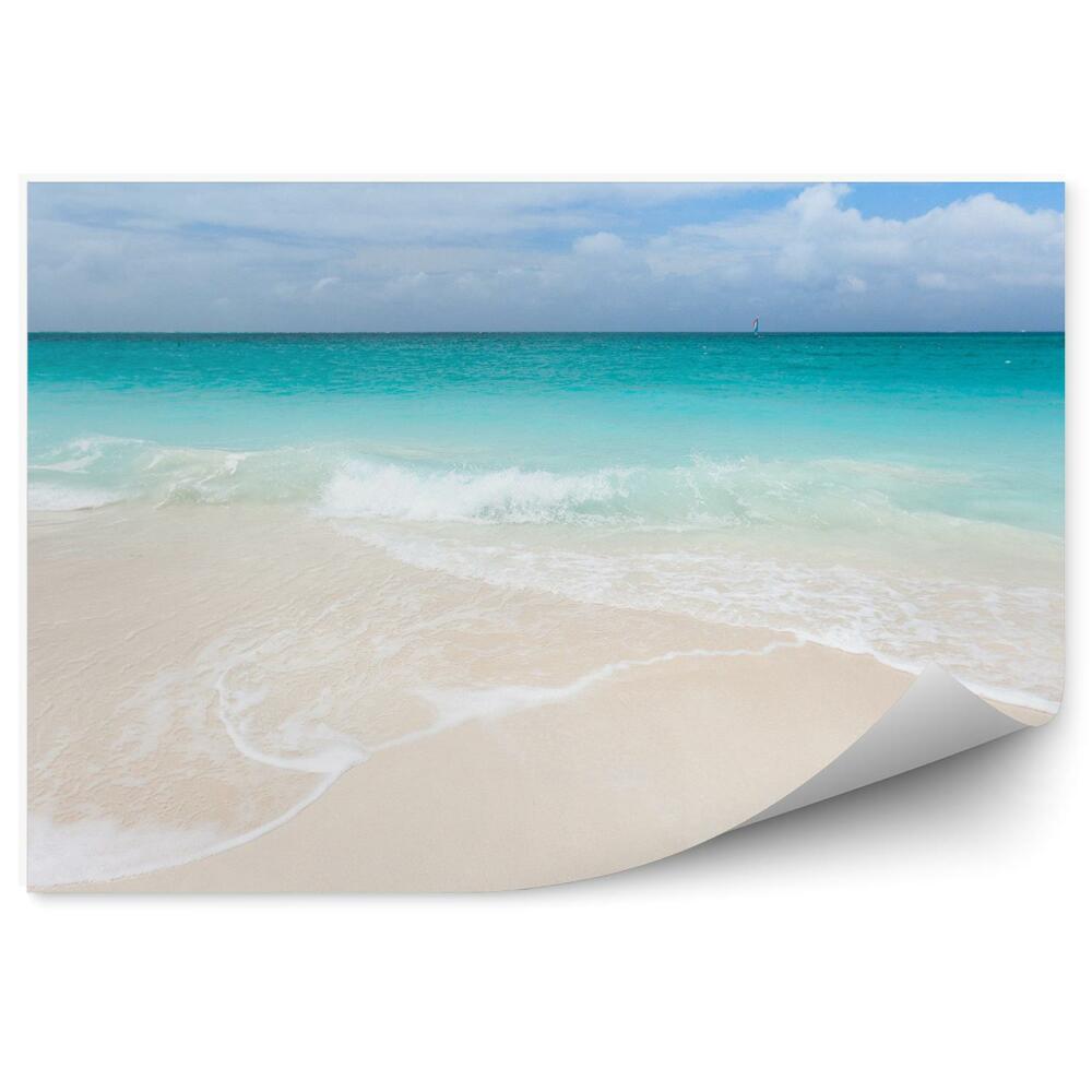 Fototapeta Plaża morze karaibskie niebo chmury