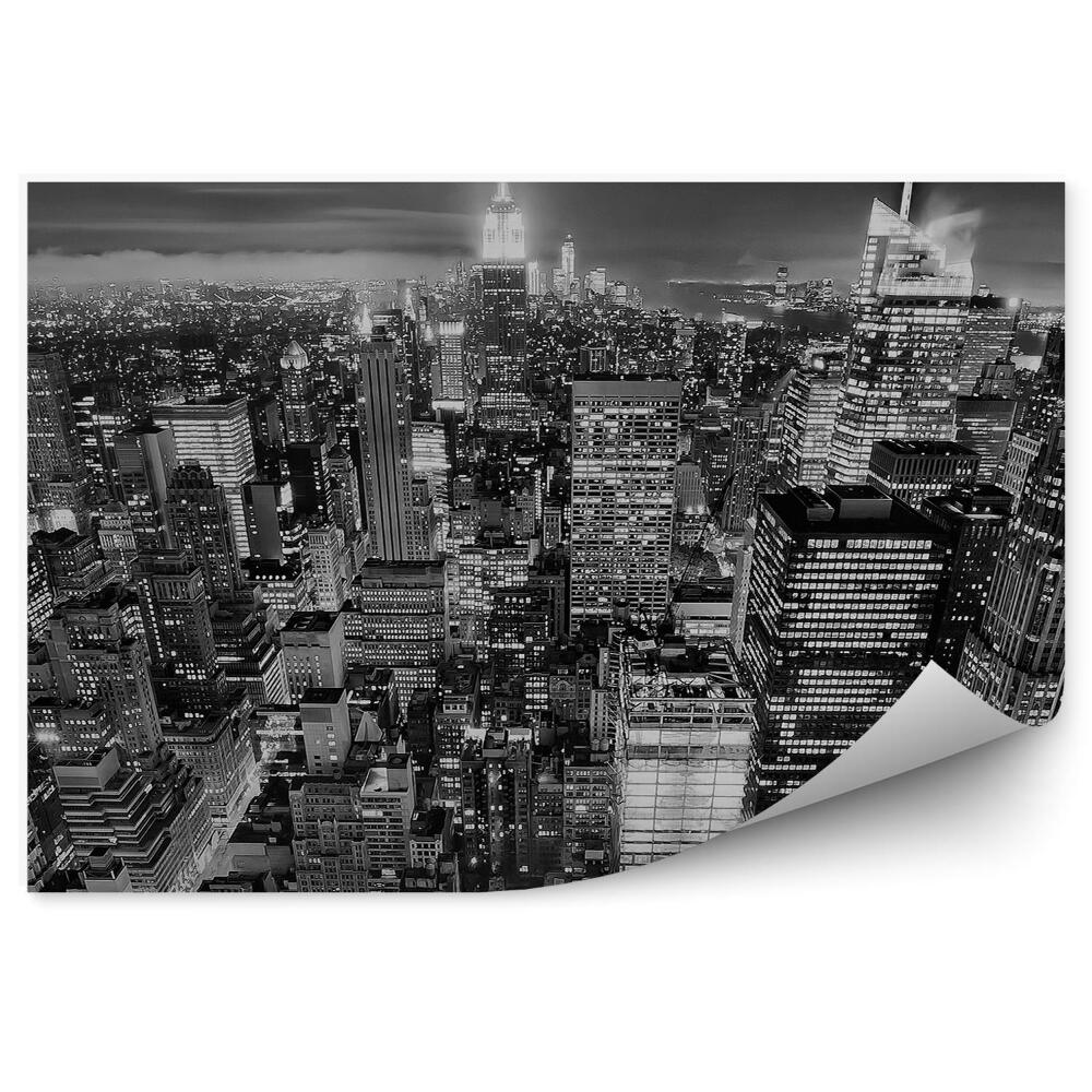 Fototapeta czarno - biały Manhattan ulice Nowy Jork