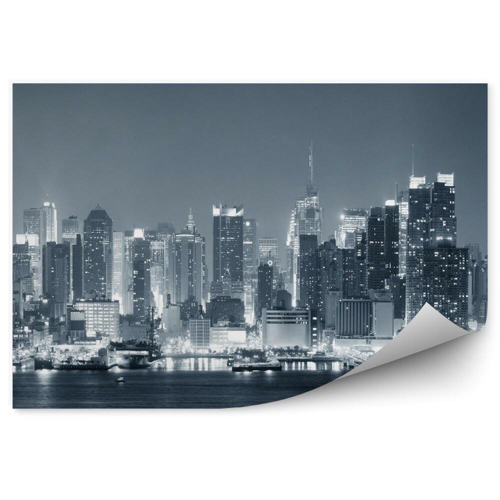 Fototapeta New york city manhattan w czerni i bieli