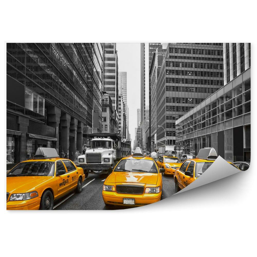 Fototapeta Żółte taksówki w nowym jorku usa