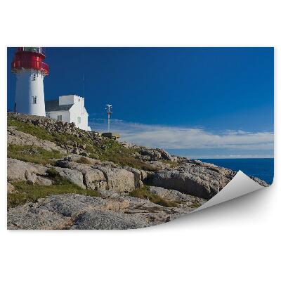 Fotopeta Latarnia norwegia skały morze