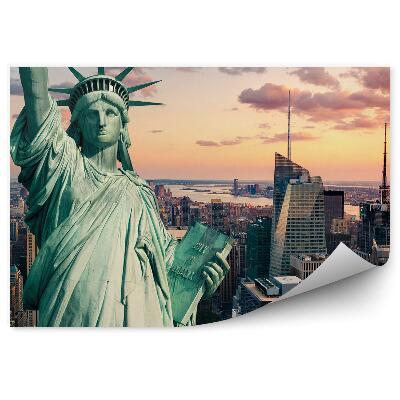 Okleina ścienna Statua wolności nowy jork widok miasta