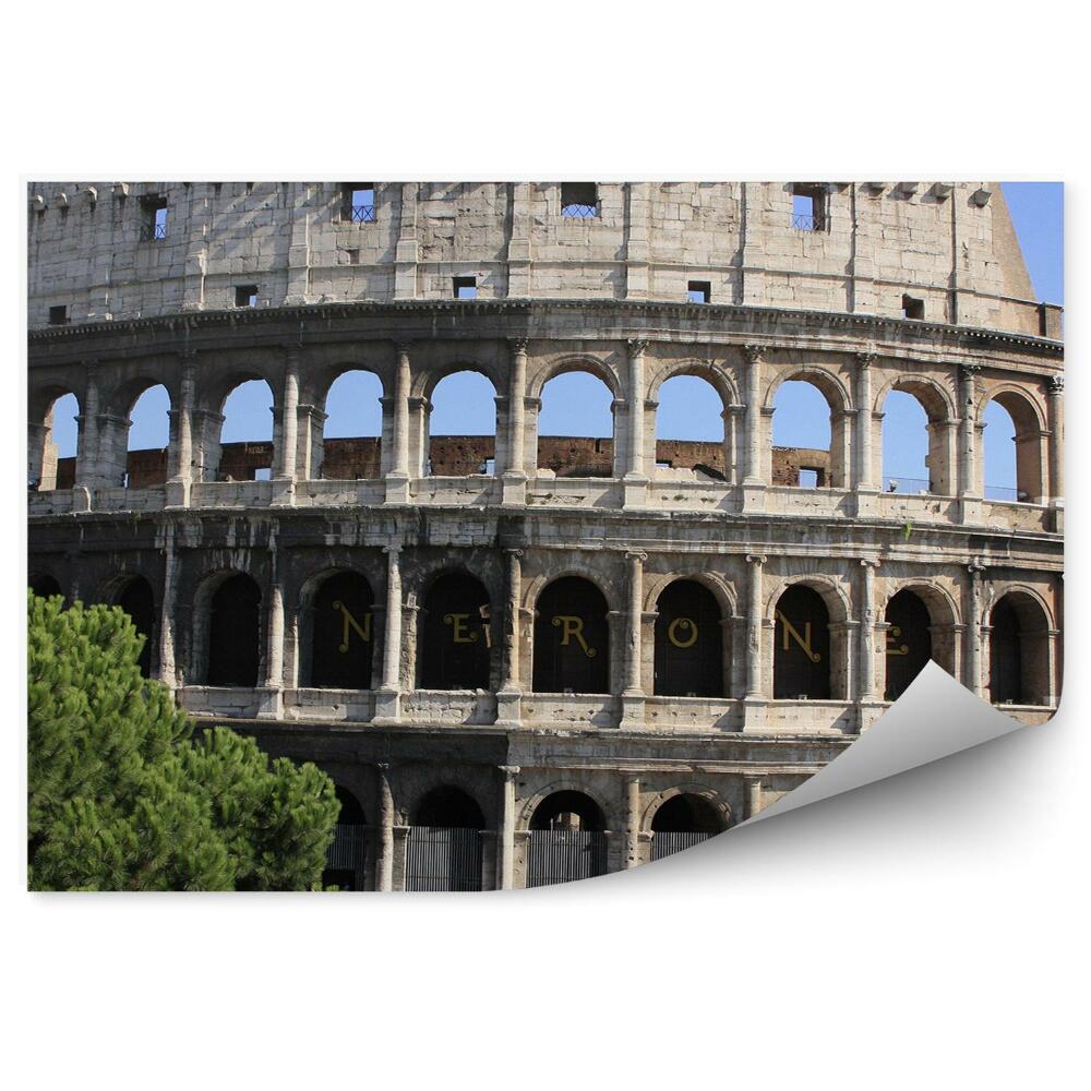 Fototapeta Koloseum w rzymie błękitne niebo włochy