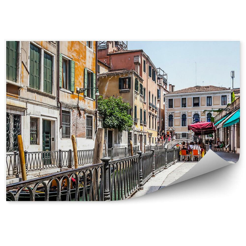 Fototapeta Wenecja kawiarnia kanał gondola kolory