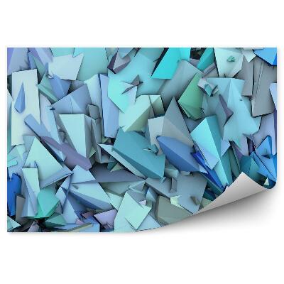 Fototapeta 3d rozdrobniony wzór niebieski i fioletowy