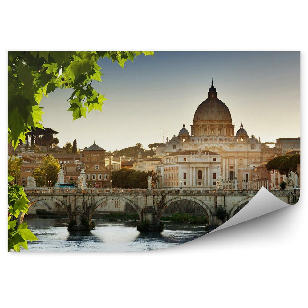 Fototapeta na ścianę bluszcz bazylika św. Piotra most rzeka Rzym