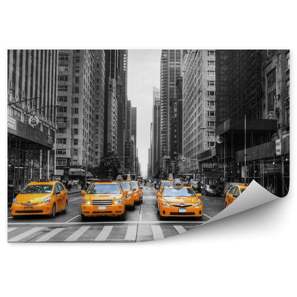 Fototapeta Avenue z taksówki w nowym jorku