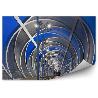 Okleina na ścianę Tunel alejka lampy