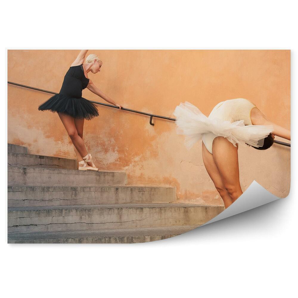 Fotopeta Baletnice tancerki kobiety schody miasto