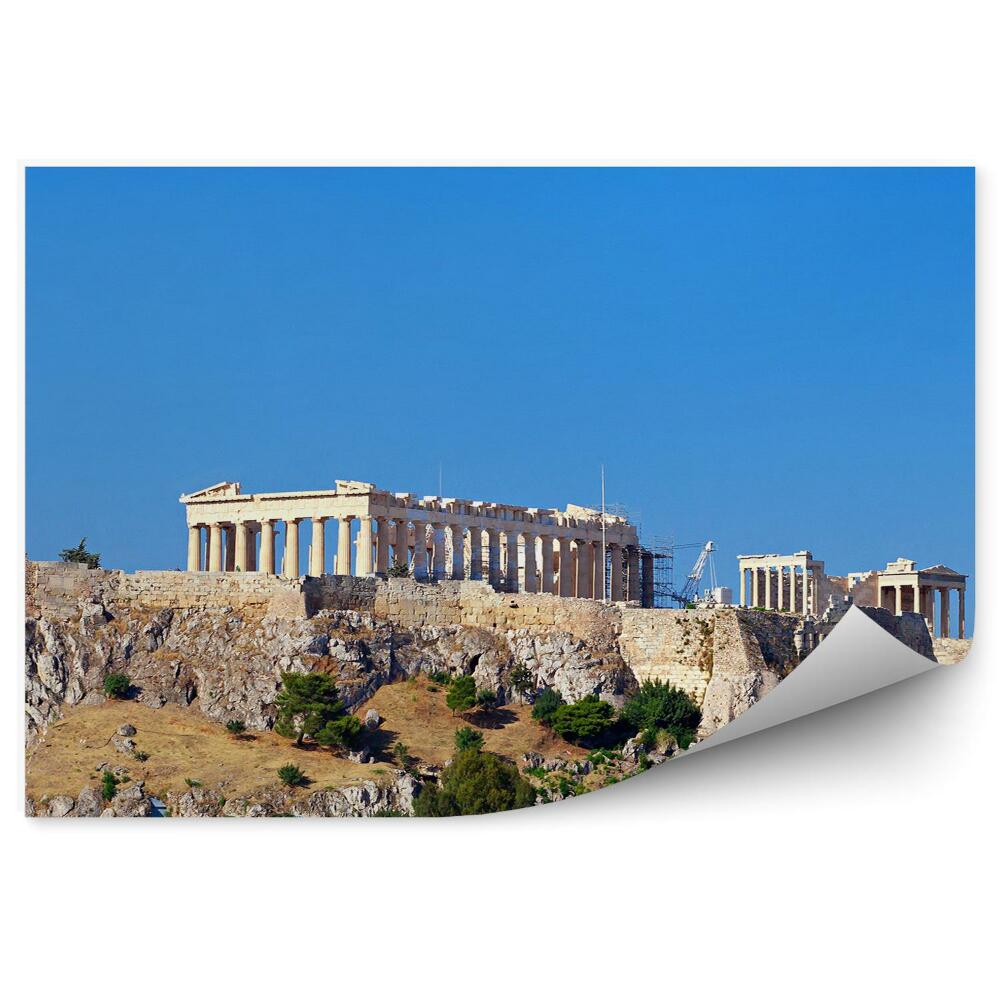 Okleina na ścianę Akropol starożytne ruiny Ateny budynki niebo