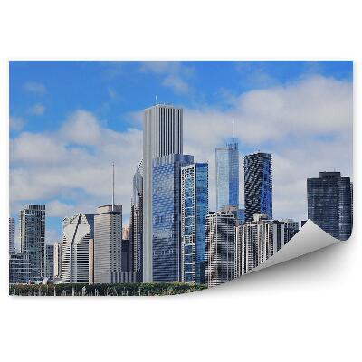 Fototapeta na ścianę wieżowce drzewa ocean ocean jachty niebo chmury