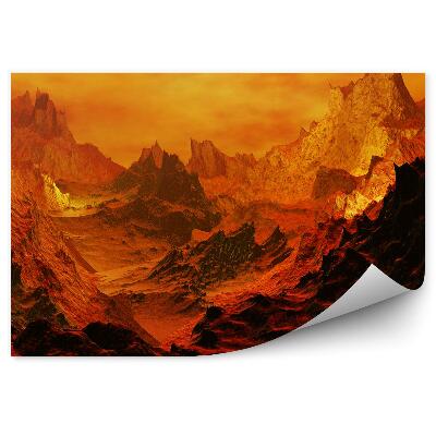 Okleina na ścianę Wulkan zachód słońca