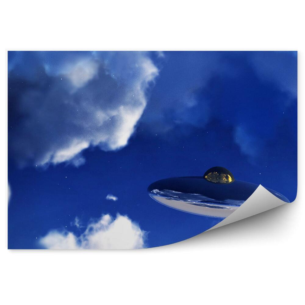 Fototapeta Ufo statek kosmiczny niebo chmury gwiazdy