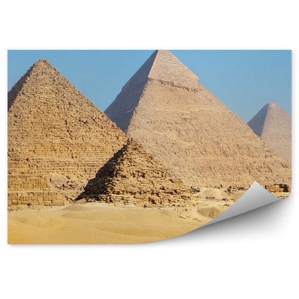 Okleina ścienna Piramidy kair egipt pustynia piasek podróżnicy
