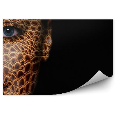 Fotopeta Kobieta makijaż łuski jaszczurka