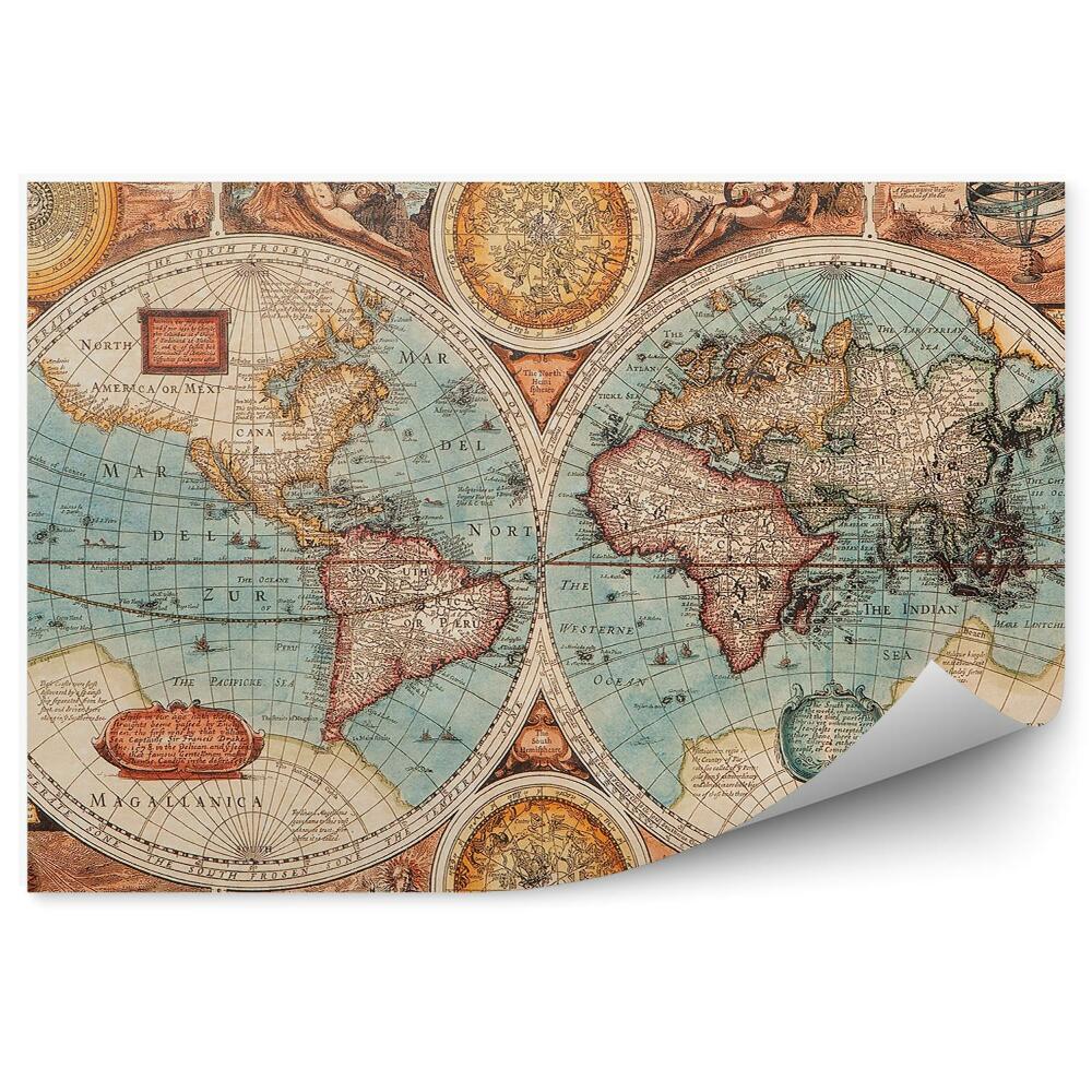 Fototapeta na ścianę Stara mapa świata 1626