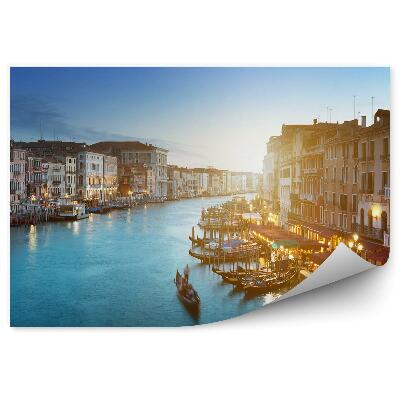 Fototapeta na ścianę widok kanał Grande Wenecja budynki łodzie światła gondole