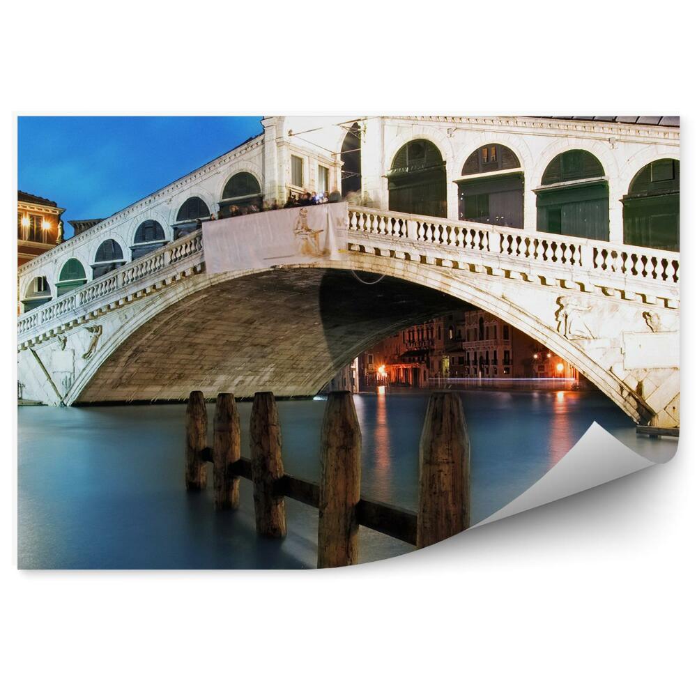 Fototapeta Wenecja most rialto o zmierzchu