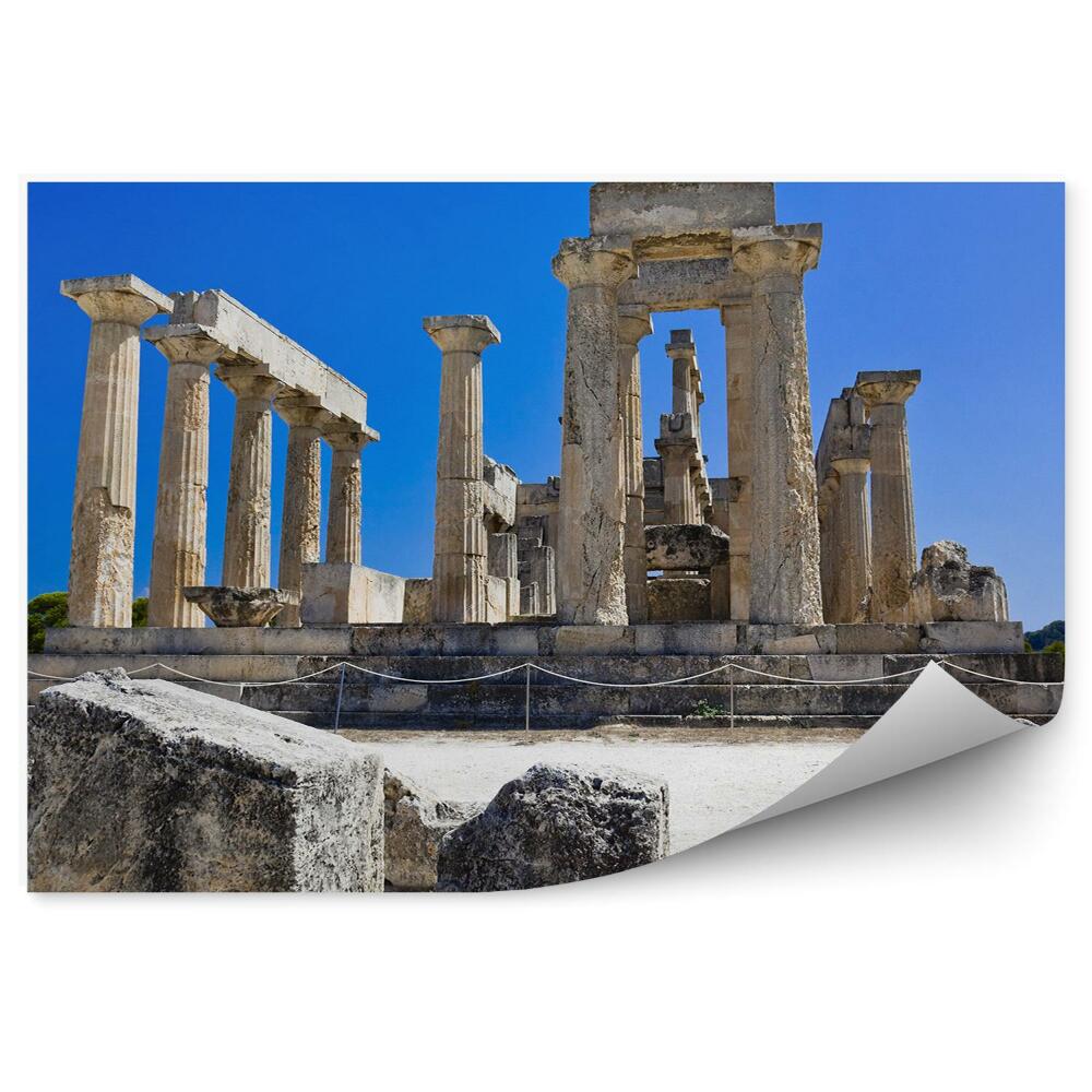 Fototapeta Grecja ruiny świątyni wyspa turystyka