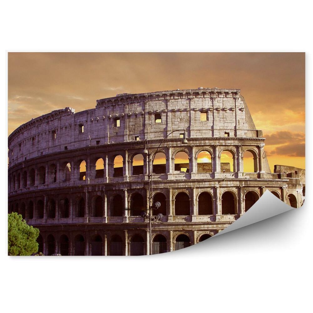 Okleina na ścianę Koloseum o zmierzchu ludzie