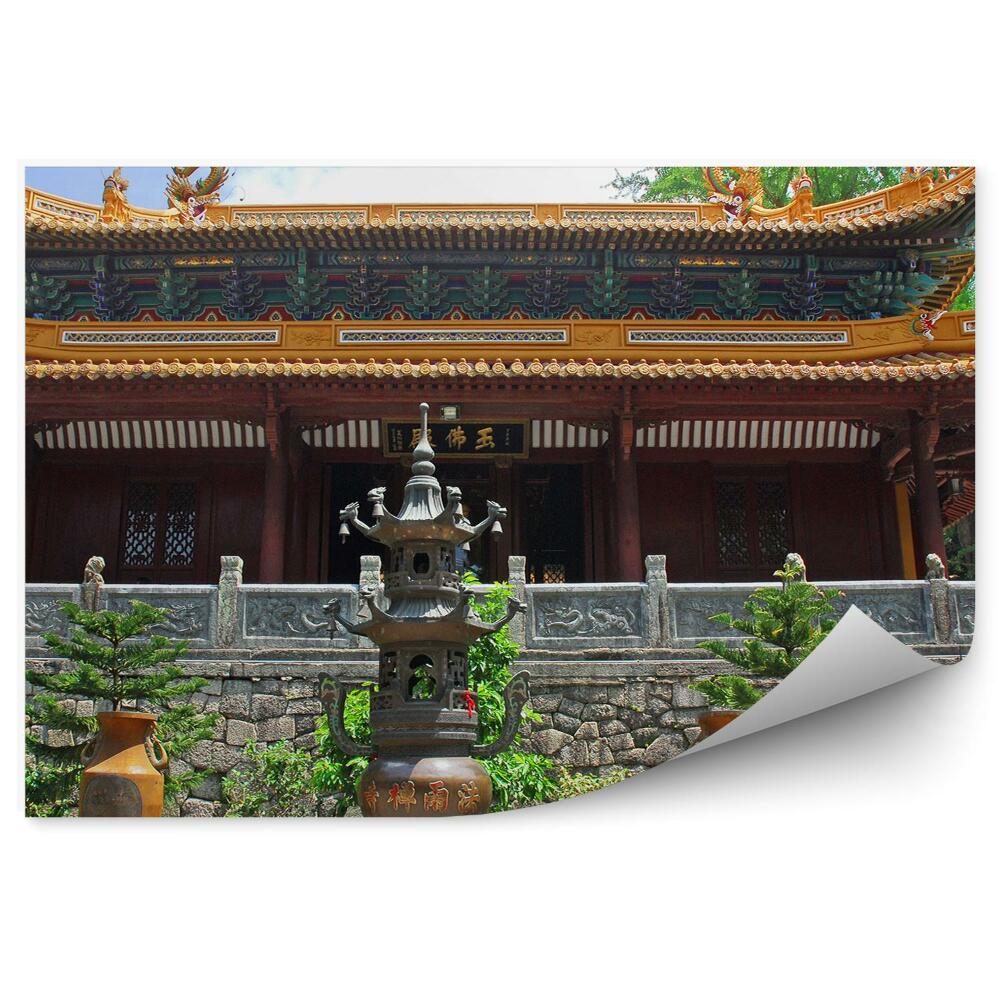 Okleina ścienna Sanktuarium chiny wyspa buddyzm natura złoto