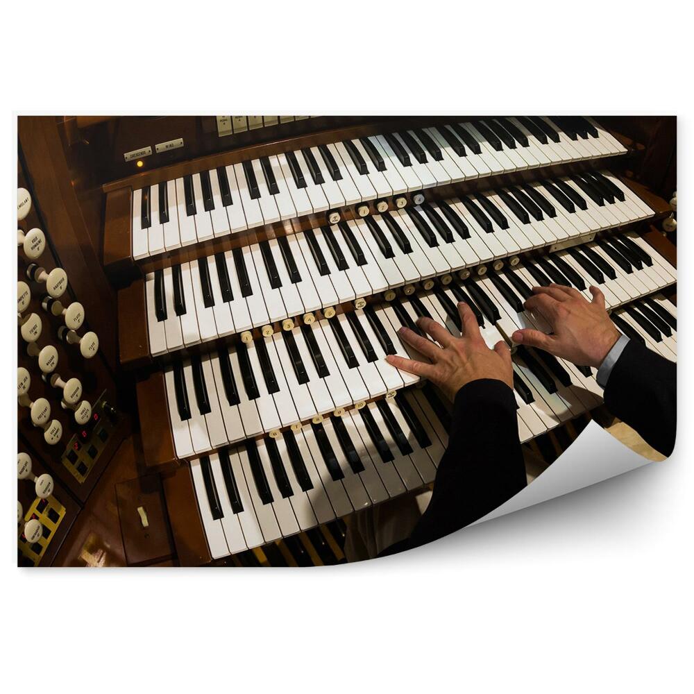 Fototapeta Organy klawisze organista