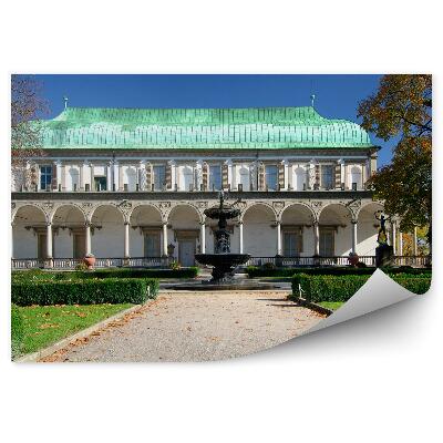 Okleina ścienna Czechy ogród fontanna architektura