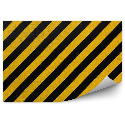 Fototapeta samoprzylepna Żółte czarne skośne paski tło wzór