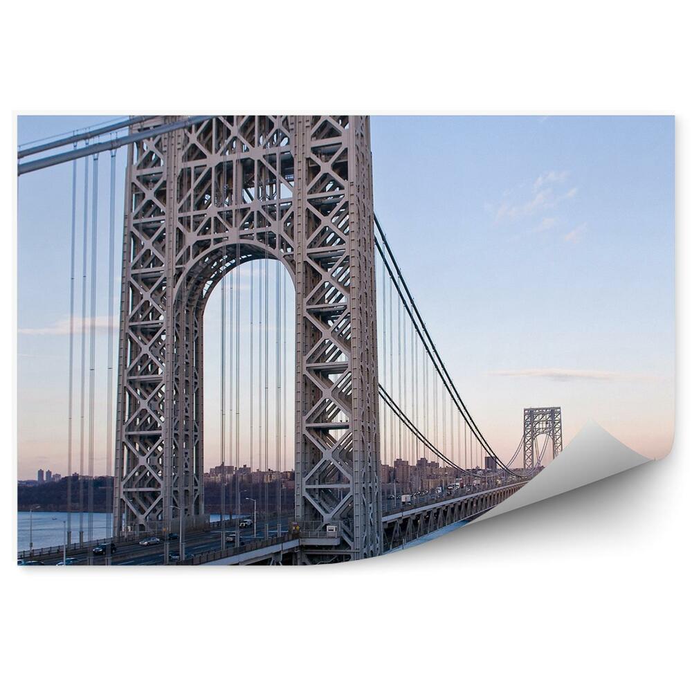 Fototapeta most brookliński Nowy Jork droga samochody wieżowce