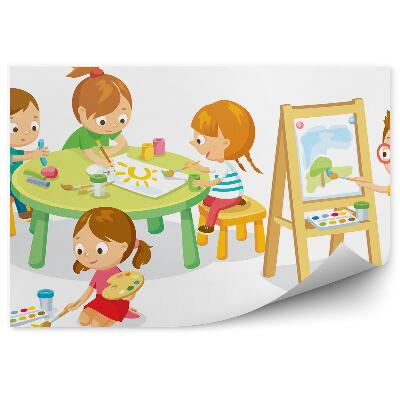 Okleina ścienna Kolory sztuka plastyka farbki kreatywność