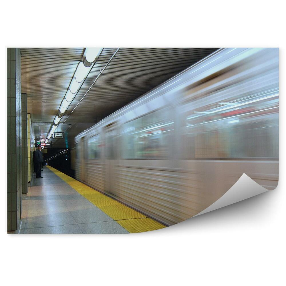 Fotopeta Ruch pociąg metro podróż ludzie tunel