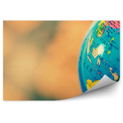 Okleina ścienna Globus planeta ziemia zbliżenie geografia