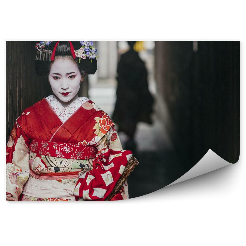 Fotopeta Korytarz tunel kobieta gejsza kimono