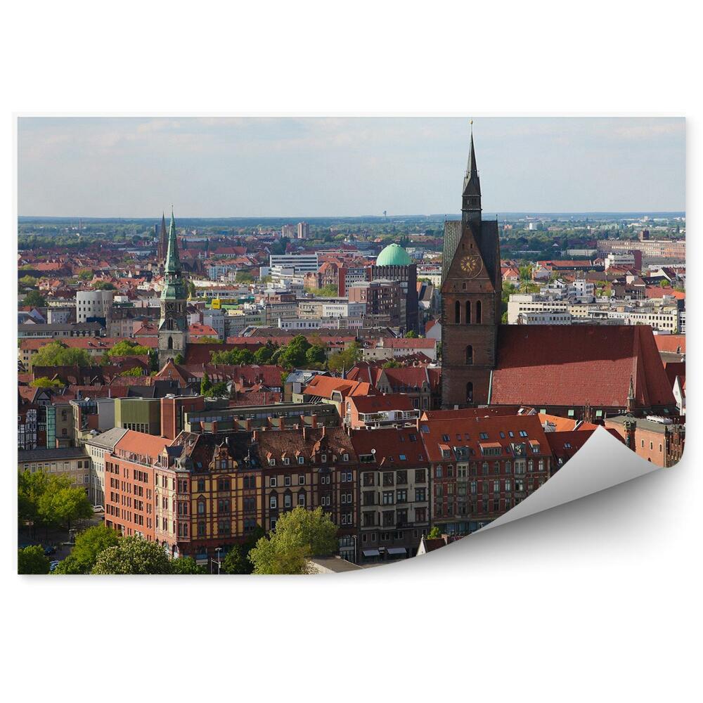 Fototapeta Panorama miasta budynki hannover niemcy