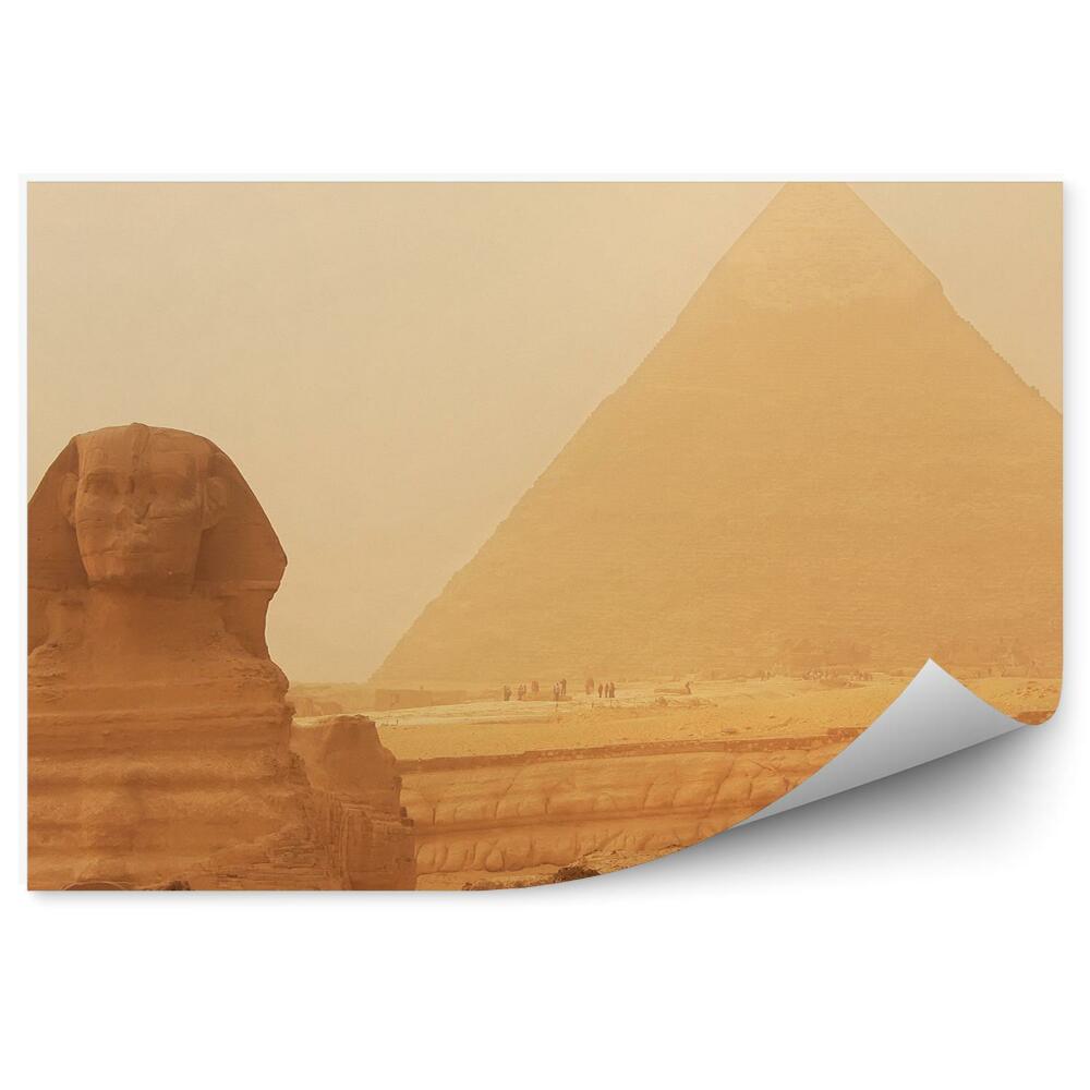 Okleina na ścianę Mgła burza piaskowa piramida chefrena sfinks
