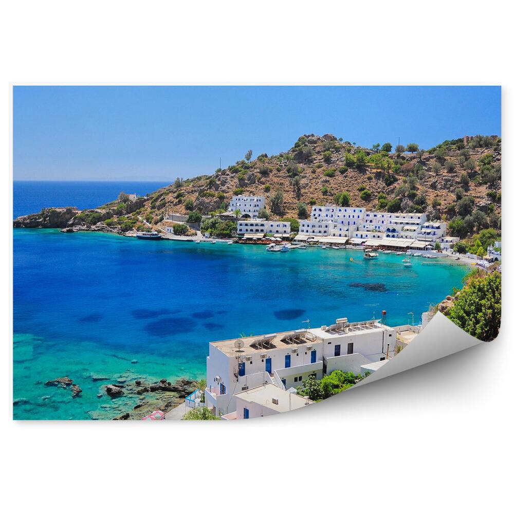 Fototapeta na ścianę Kreta budownictwo błękitne morze zieleń