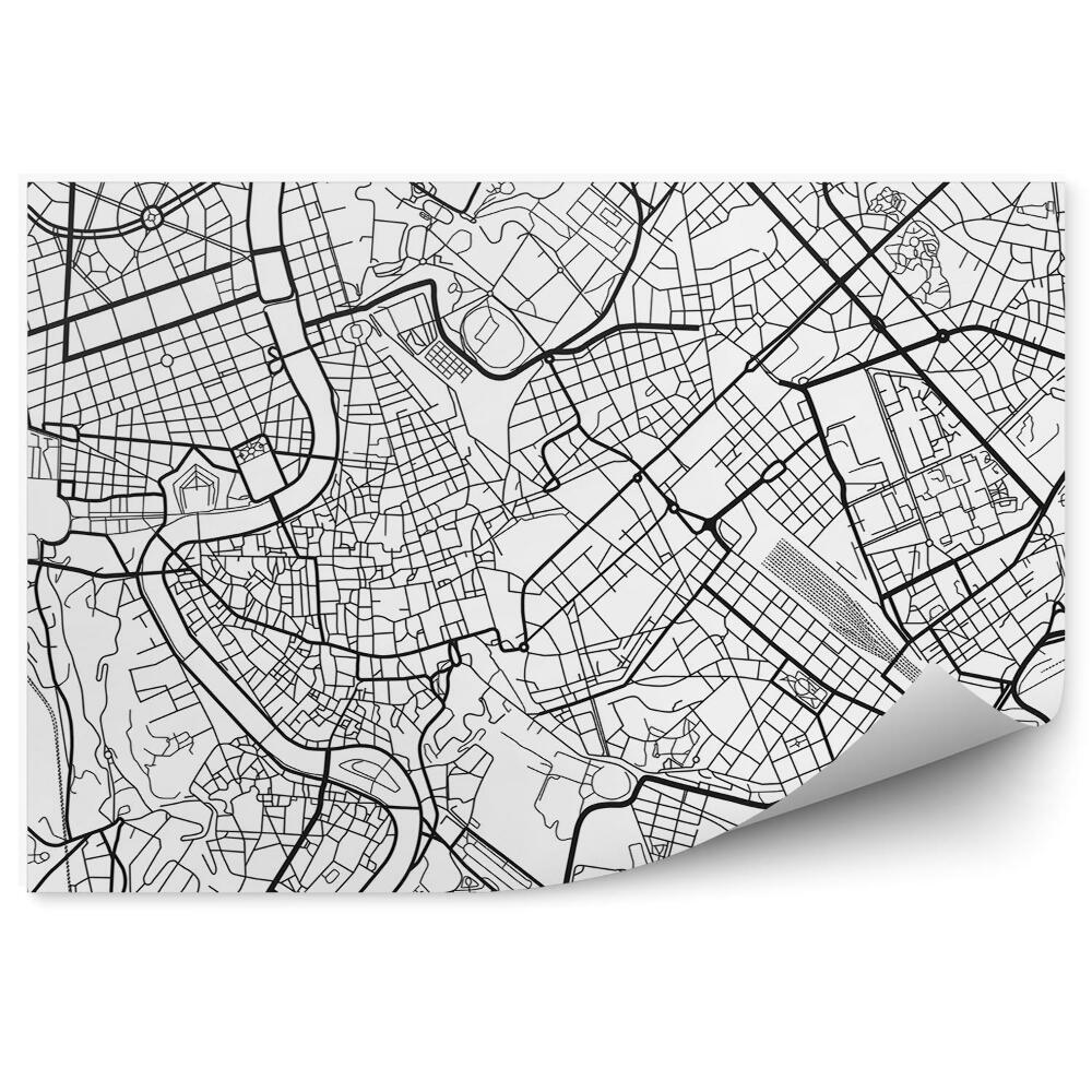 Fototapeta na ścianę Plan miasta londyn czarno-biały