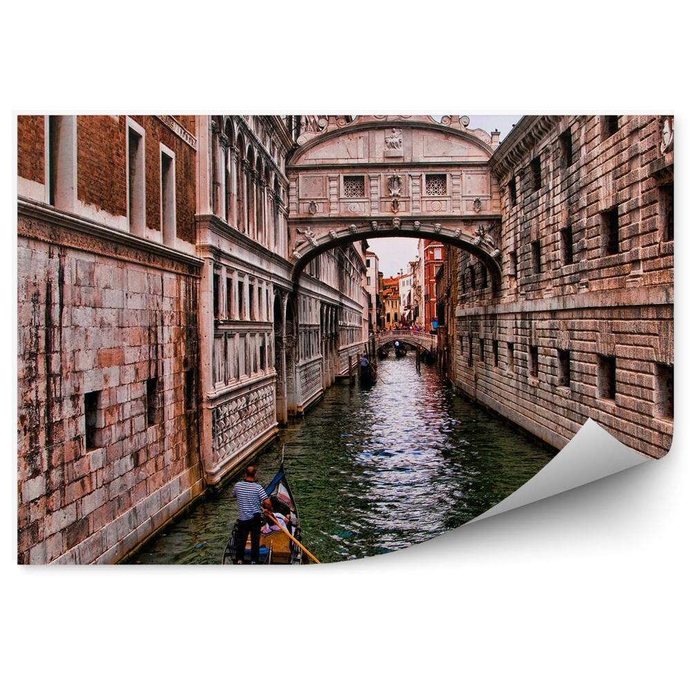 Fototapeta Gondola turyści podróże włochy kanał