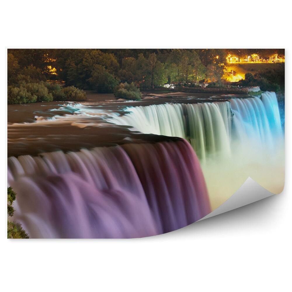 Okleina ścienna Wodospad Niagara woda światła roślinność
