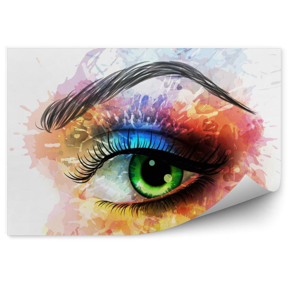 Fotopeta Oko w kolorowym makijażu