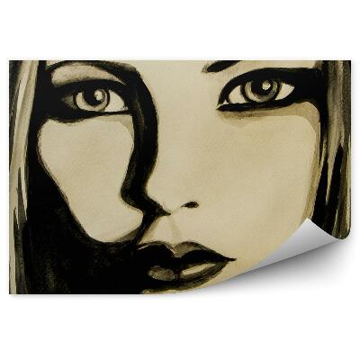 Fotopeta Dziewczyna twarz portret malowana